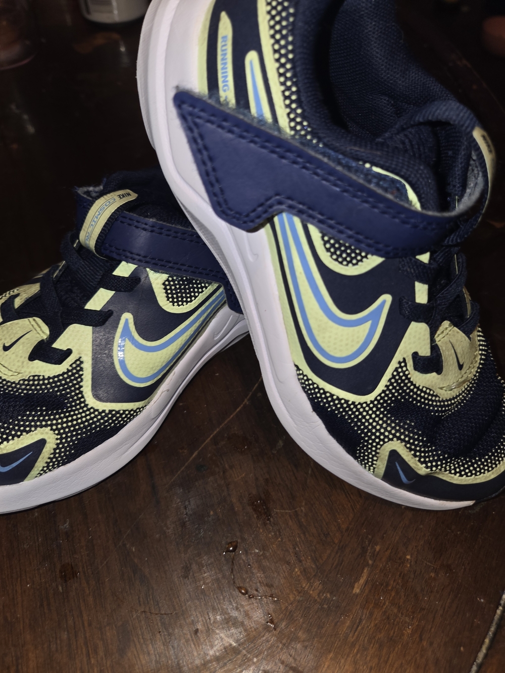 Nike Cosmic Runner PS Navy Blue Volt Neon Kids Shoes Size 12C HM4400-405 Kids